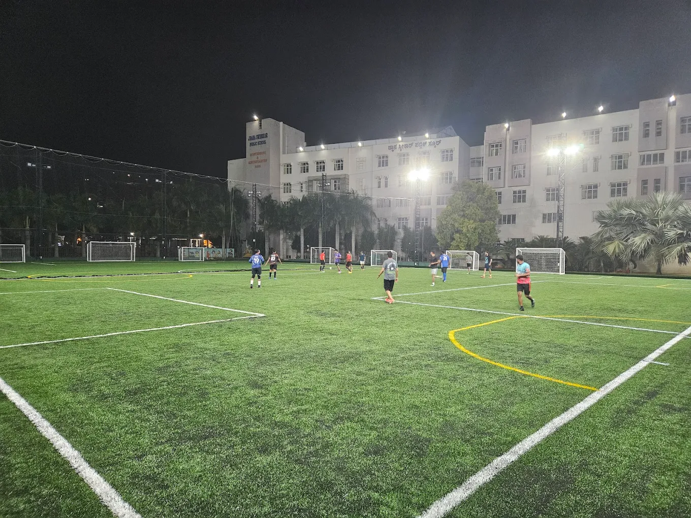 Night match in progress